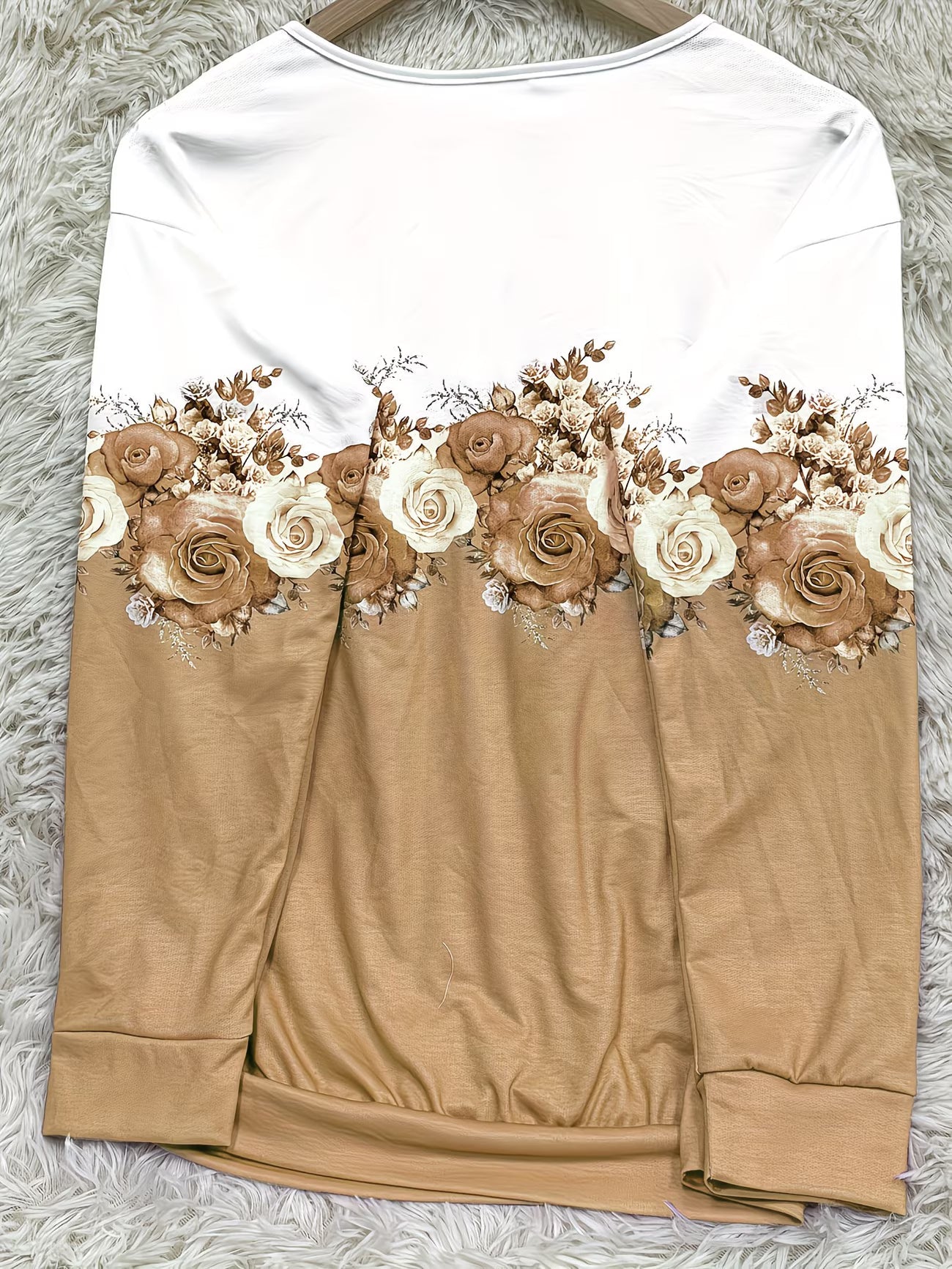 Cozy Rosewood Garden Ombré Knit Pullover