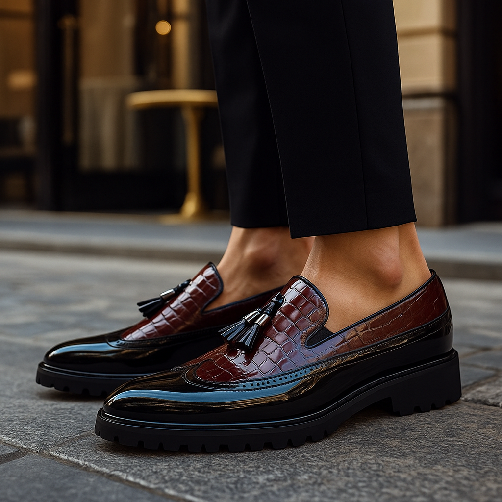 Monarch Two-Tone Platform Loafer - Elevate Your Everyday Style
