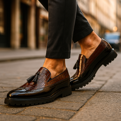 Monarch Two-Tone Platform Loafer - Elevate Your Everyday Style