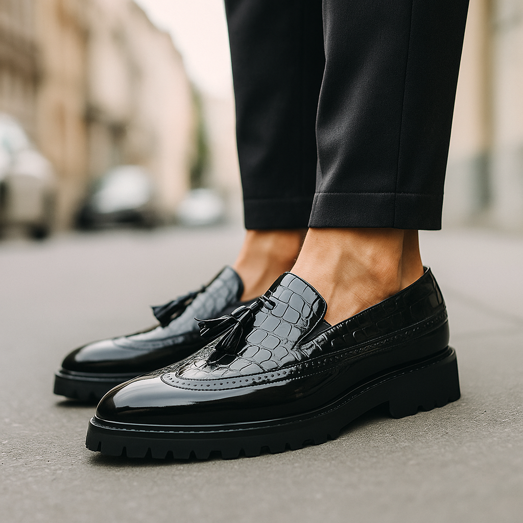 Monarch Two-Tone Platform Loafer - Elevate Your Everyday Style