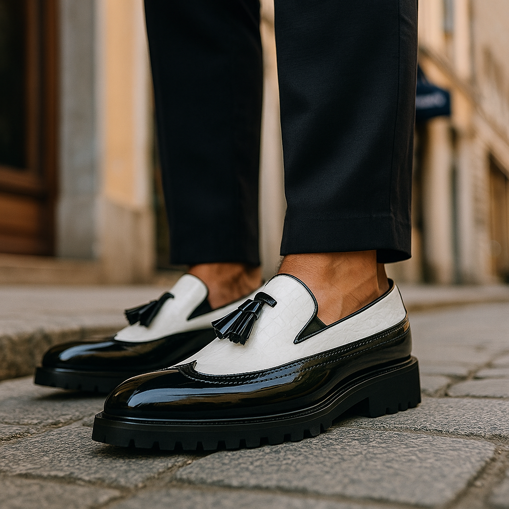 Monarch Two-Tone Platform Loafer - Elevate Your Everyday Style