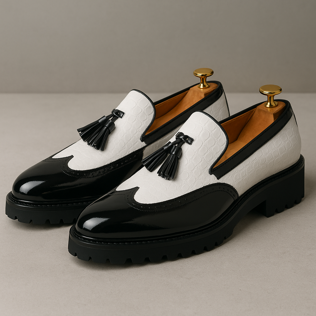 Monarch Two-Tone Platform Loafer - Elevate Your Everyday Style