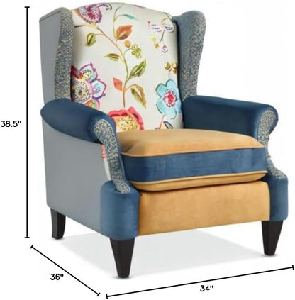 Anya Boho Chic Wingback Accent Chair