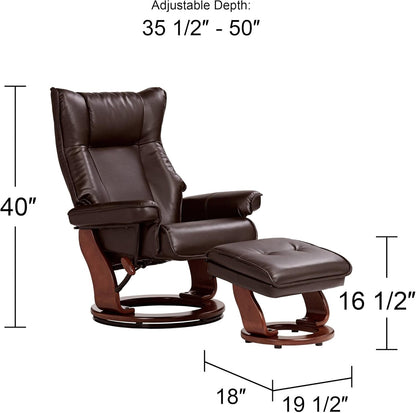Morgan Swivel Recliner Chair With Ottoman