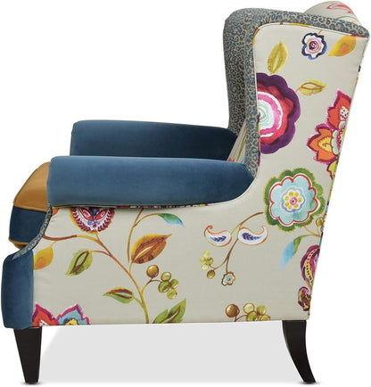 Anya Boho Chic Wingback Accent Chair