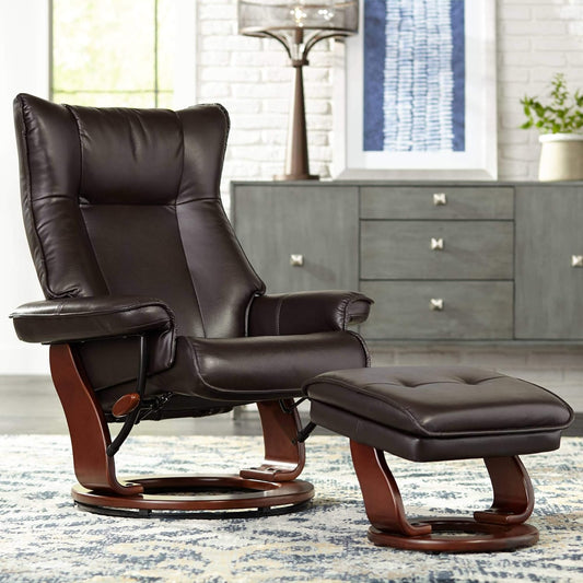Morgan Swivel Recliner Chair With Ottoman