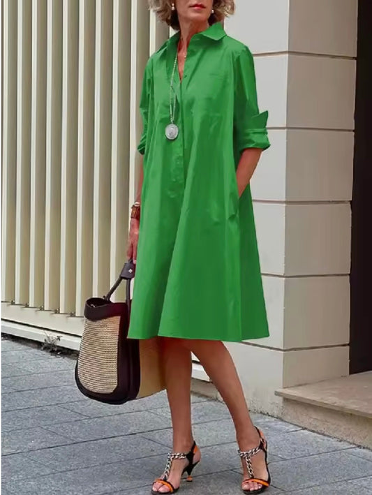 Monaco Poplin Shirt Dress - Effortless Crisp Chic
